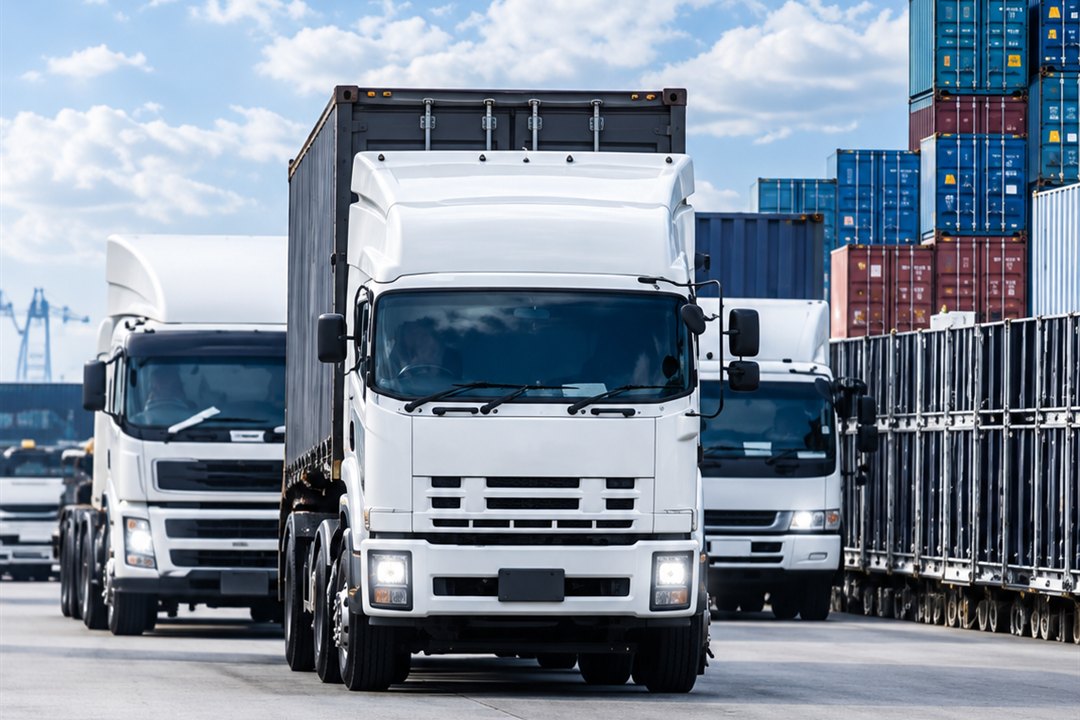 Global logistics trucks
